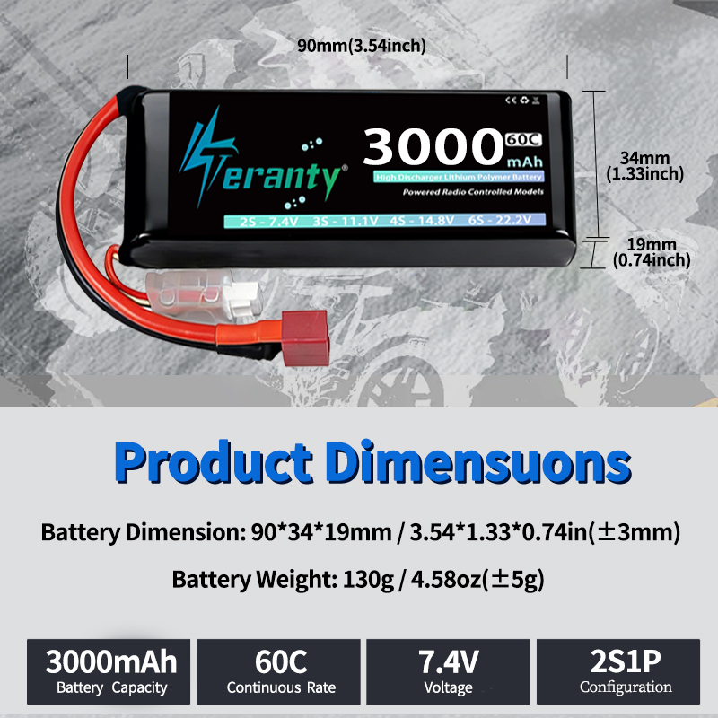 Batteria Lipo TERANTY 2S 3000m - Drone Battery 3S recensione e prezzo