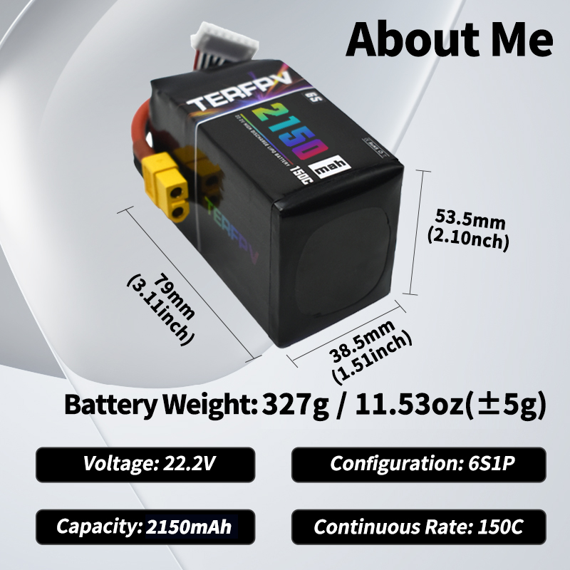 Batteria Lipo TERFPV 6S 22.2V  - Drone Battery 3S recensione e prezzo